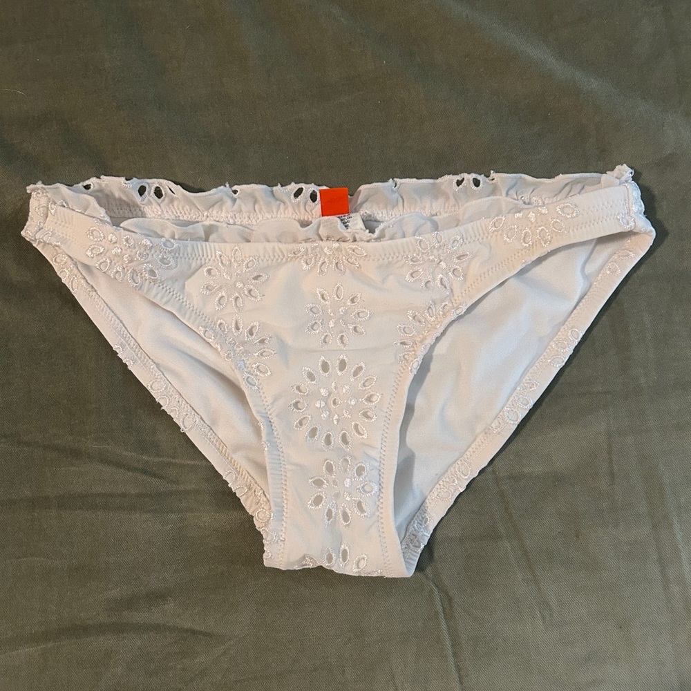 Coquette White Eyelet Bikini Bottoms